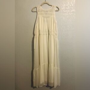 NWT. a new day Cream Sleeveless Maxi Dress- Med.
